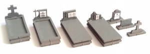 Nagrobki H0 7 sztuk
