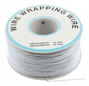 Przewód druciany kynar PVC 0,25mm 10m biały