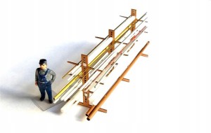 H0 - regał na rury pręty