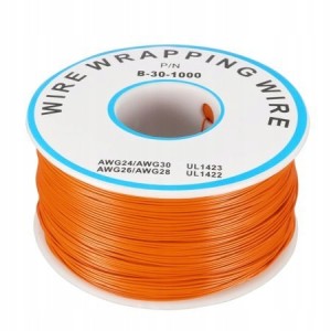 Przewód druciany kynar PVC 0,25mm 10m pomarańczowy