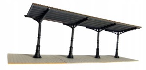 Zadaszenie peronu model w skali 1:87