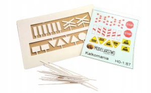 H0 - Oznakowanie przejazdu kolejowego znaki 1:87