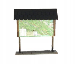 H0 - Mapa tablica informacyjna 1:87 makieta