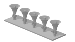 Model głośnika peronowego (megafon) w skali 1:87 H0 5 sztuk