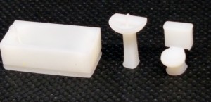 Łazienka - wanna umywalka WC skala 1:87