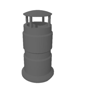 H0 - Kosze na śmieci 5 sztuk MODEL 1:87 
