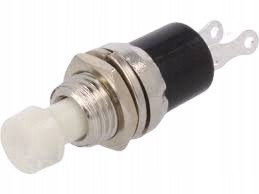 Przełącznik chwilowy okrągły PS-03R ON biały