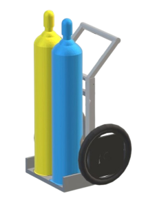 Wózek z butlami w skali 1:87