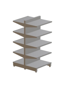 Regał sklepowy dwustronny  1:87 