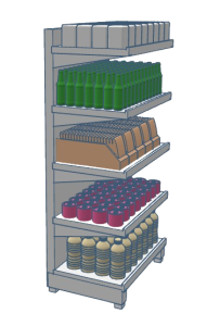 Towary na regał sklepowy  1:87  