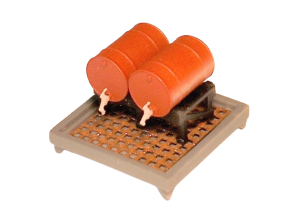 Stojak na beczki z podstawą 1:87