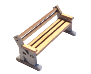 Ławka parkowa 4 sztuki 1:87