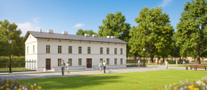 Dworzec budynek w skali 1:87 