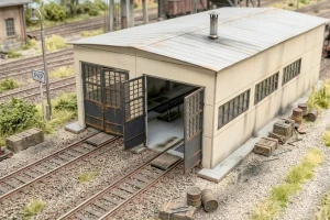 Lokomotywownia budynek modułowy 1:87 sklejony