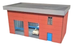 Warsztat samochodowy w skali 1:87 sklejony