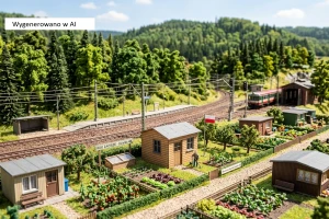 Domek altanka drewniana w skali 1:87