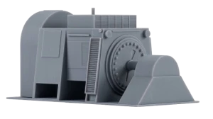 Przemysłowy silnik elektryczny/generator w skali 1:87 (H0)