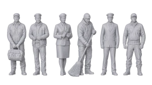 Figurki – Pracownicy PKP (Zestaw 6 sztuk) 1:87
