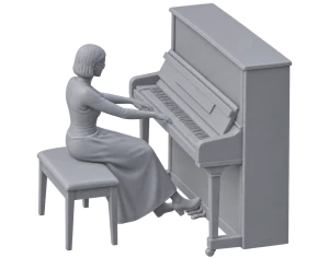 Pianistka przy pianinie – zestaw 1:120