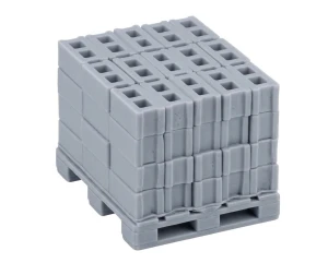 Pustaki betonowe na palecie w skali 1:87 