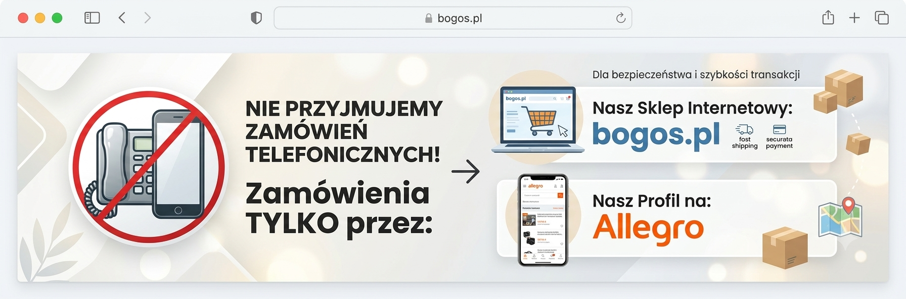 Dlaczego nie przyjmujemy zamówień telefonicznych? Dbamy o Wasz czas i bezpieczeństwo zakupów